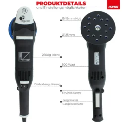 Rupes BigFoot LHR 15MarkIII Exzenterpoliermaschine Basis Kit, 8-teilig