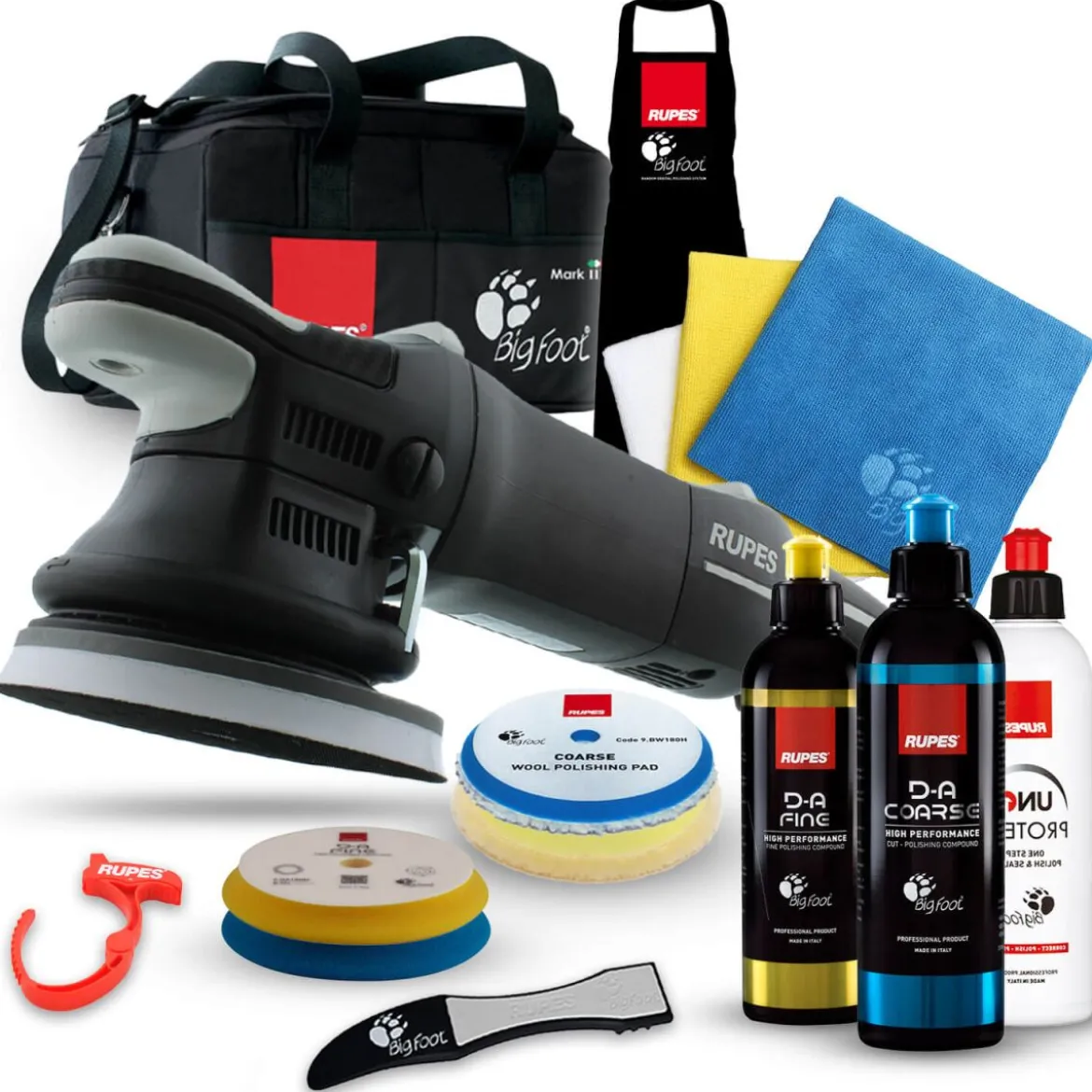 Rupes BigFoot LHR 15MarkIII Exzenterpoliermaschine Luxus Kit, 15-teilig