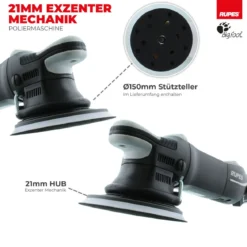 Rupes BigFoot LHR 21MarkIII Exzenterpoliermaschine Luxus Kit, 15-teilig