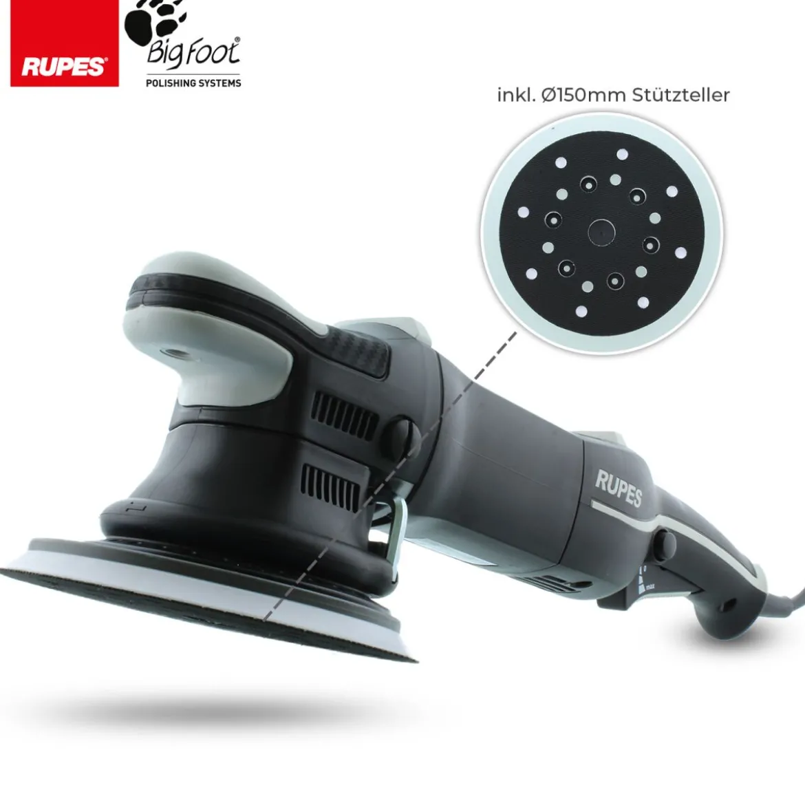 Rupes BigFoot LHR 21MarkIII Exzenterpoliermaschine Luxus Kit, 15-teilig