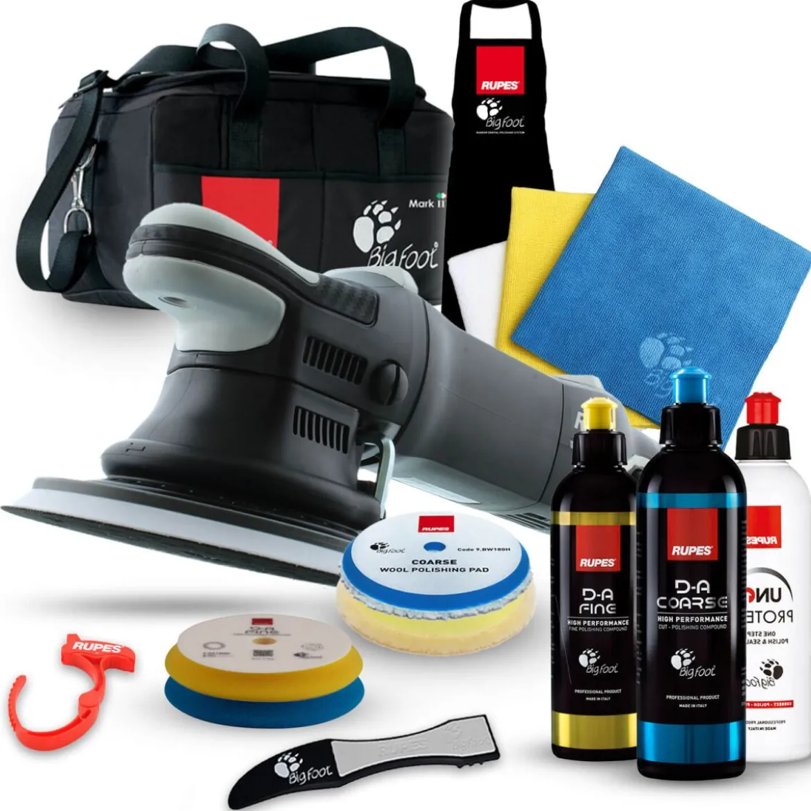 Rupes BigFoot LHR 21MarkIII Exzenterpoliermaschine Luxus Kit, 15-teilig