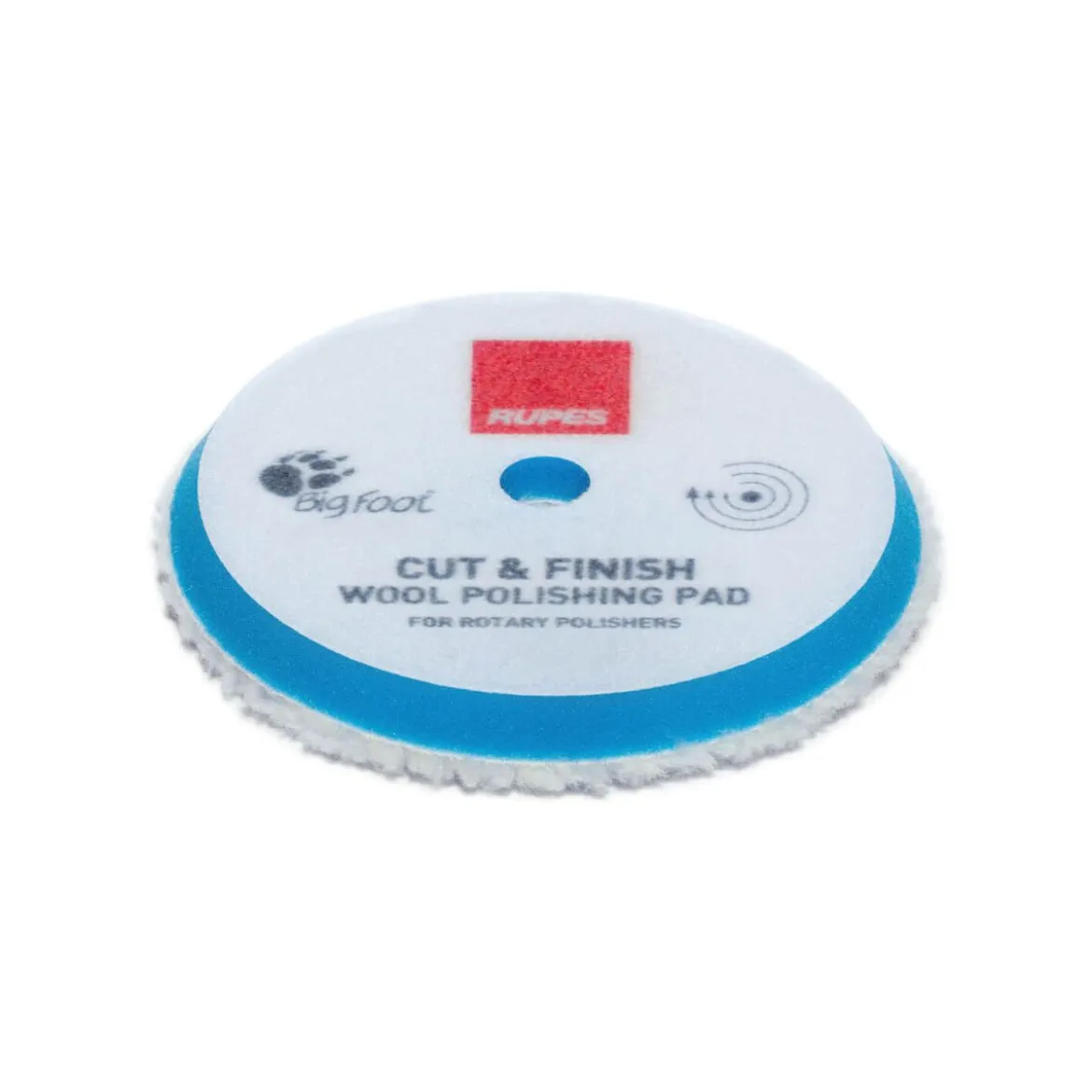 Rupes BigFoot Woll-Polierschwamm für Rotationspolierer Cut & Finish 150mm hart