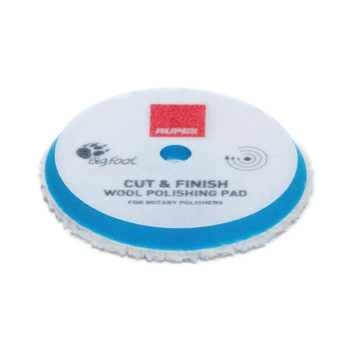 Rupes BigFoot Woll-Polierschwamm für Rotationspolierer Cut & Finish 165mm hart
