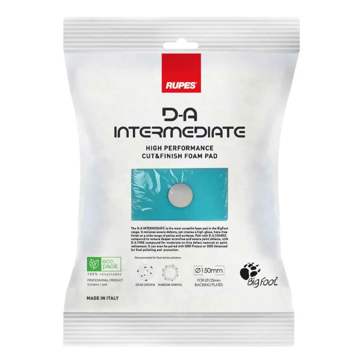 Rupes D-A Intermediate Polierpad Medium 125mm