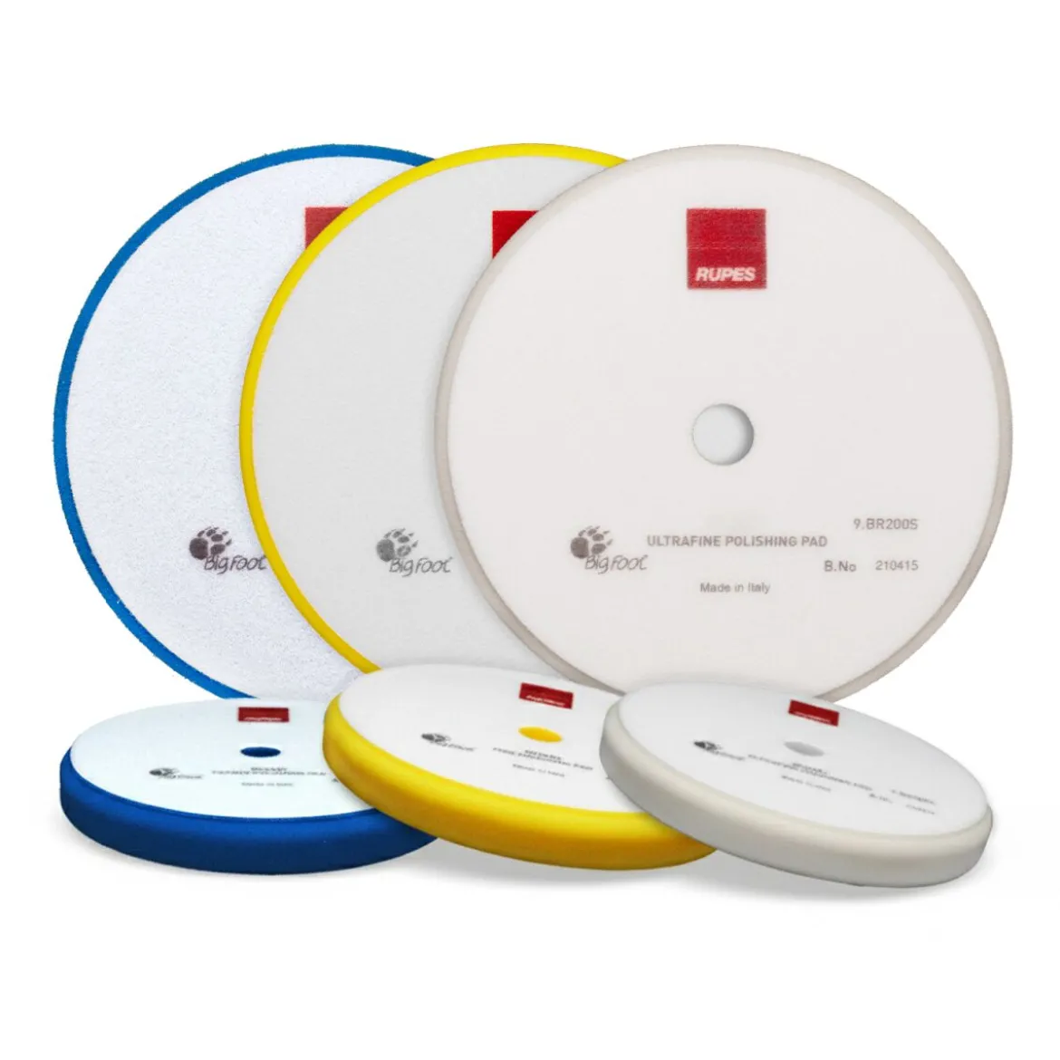 Rupes Polierpad Set BigFoot Polierschwamm 165mm 6tlg.