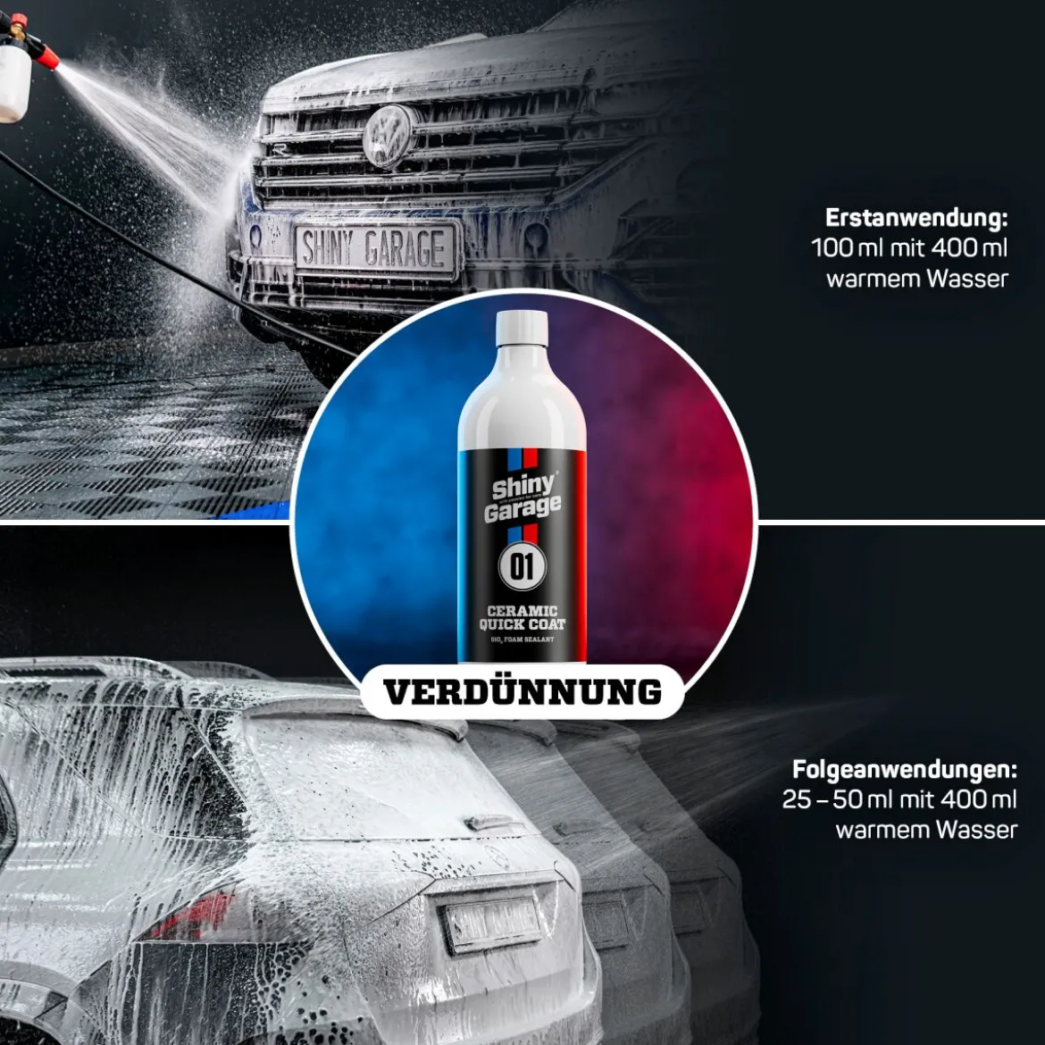 Shiny Garage Ceramic Quick Coat Versiegelungsschaum 1L