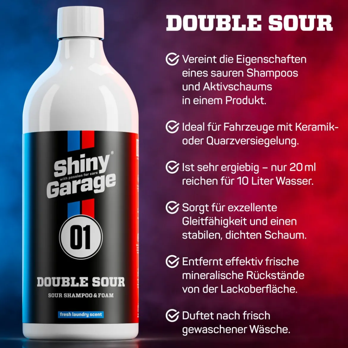 Shiny Garage Double Sour Shampoo & Foam Aktivschaum 1L