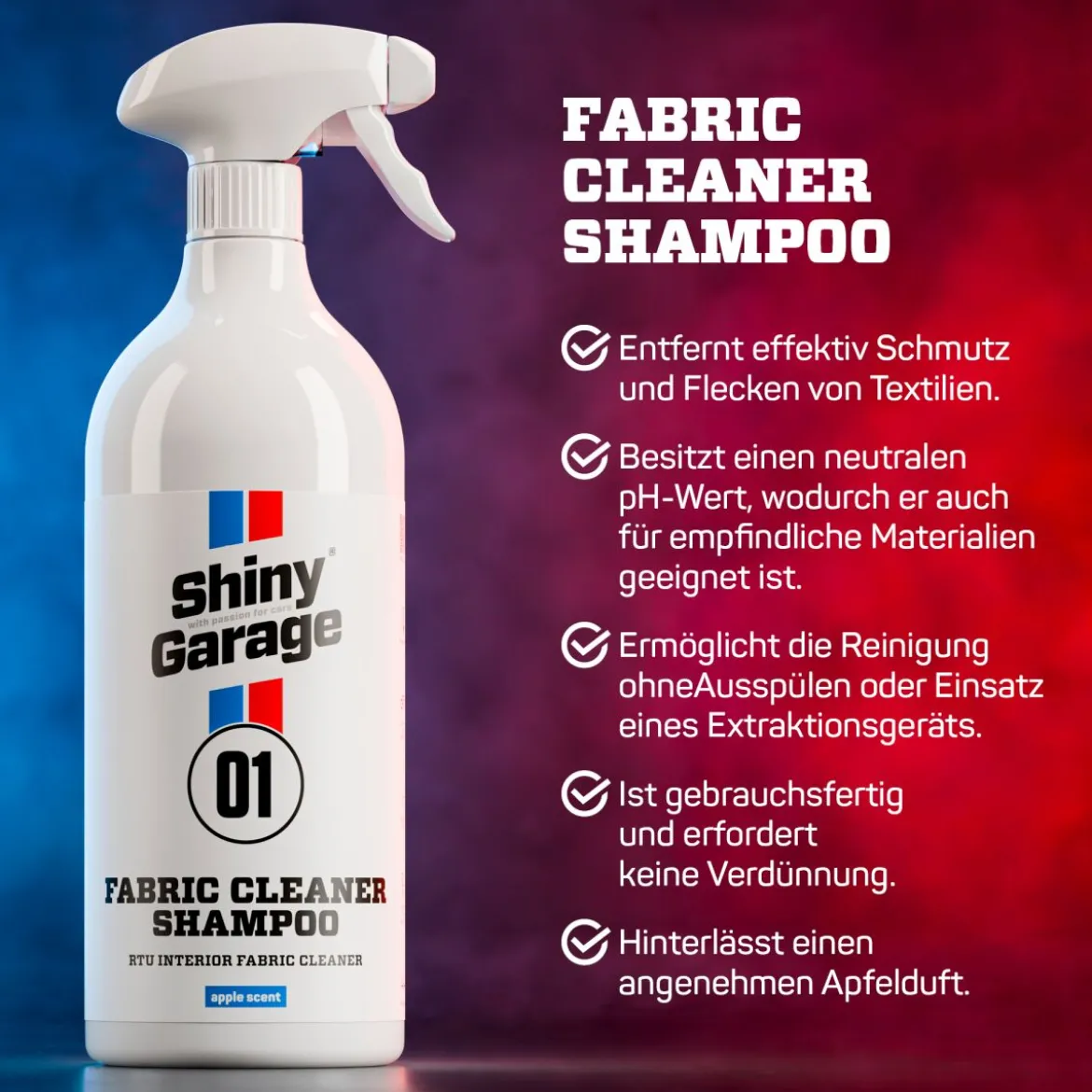 Shiny Garage Fabric Cleaner Shampoo Textilreiniger 5L