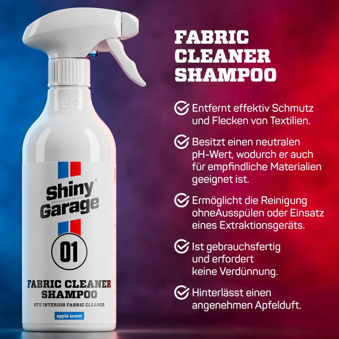 Shiny Garage Fabric Cleaner Shampoo Textilreiniger 500ml