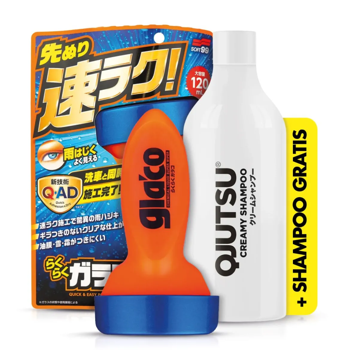 Soft99 Glaco QAD inkl. Qjutsu Creamy Shampoo