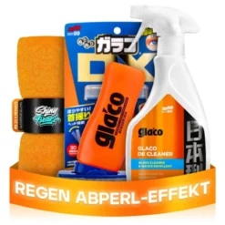 Soft99 Glas Set Glaco De Cleaner & DX + Tuch (3-teilig)