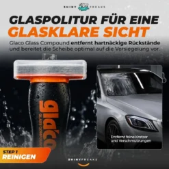 Soft99 Glas Set Glaco Glass Compound Roll On & Roll On Max + Tuch (3-teilig)