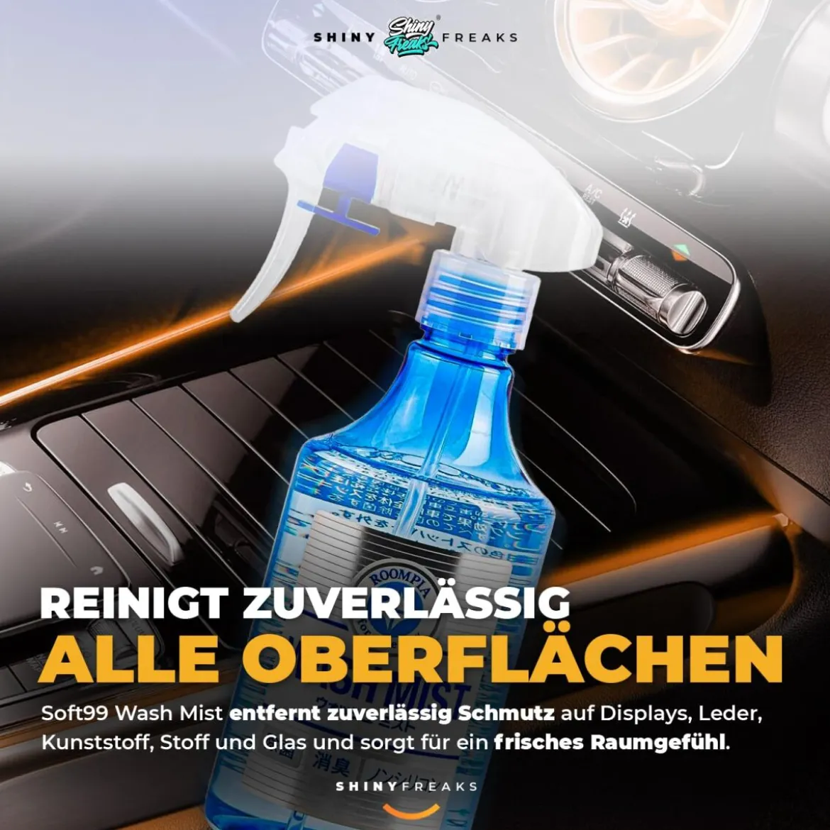 Soft99 Innenraum Set Wash Mist + Zubehör (3-teilig)