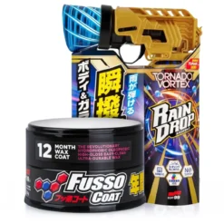 Soft99 Wachs Set Fusso Coat Dark & Rain Drop Tornado Vortex (3-teilig)