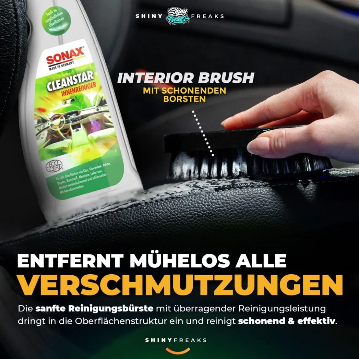 SONAX Innenraum-Set CleanStar 750ml + Zubehör (5-teilig)