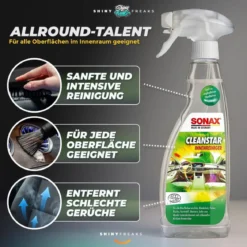 SONAX Innenraum-Set CleanStar 750ml + Zubehör (5-teilig)