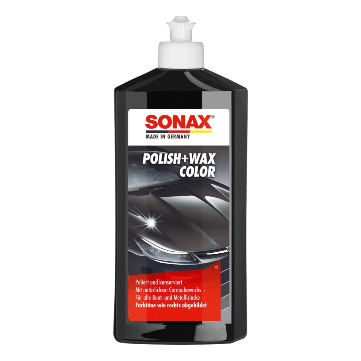 SONAX Polish+Wax Color Farbpolitur 500ml schwarz