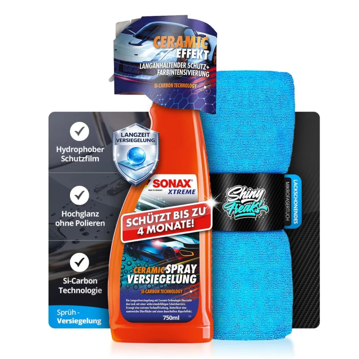 SONAX Versiegelungsset XTREME Ceramic SprayVersiegelung + Mikrofasertuch (2-teilig)