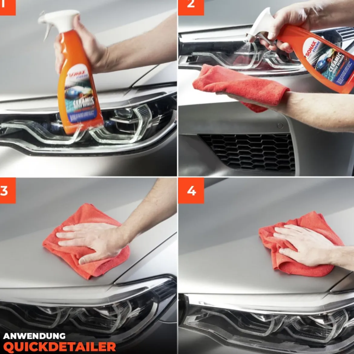 SONAX XTREME Versiegelungsset Ceramic QuickDetailer + Tuch (2-teilig)