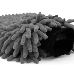The Collection Chenille Mitt Waschhandschuh grau