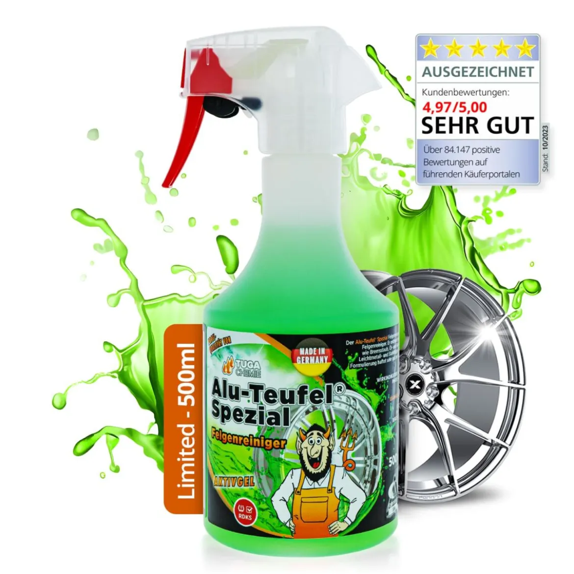 TUGA Chemie Alu-Teufel Spezial Felgenreiniger 500ml