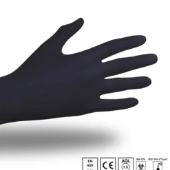 Unigloves BLACK PEARL Nitrilhandschuhe schwarz XL, 100Stk.