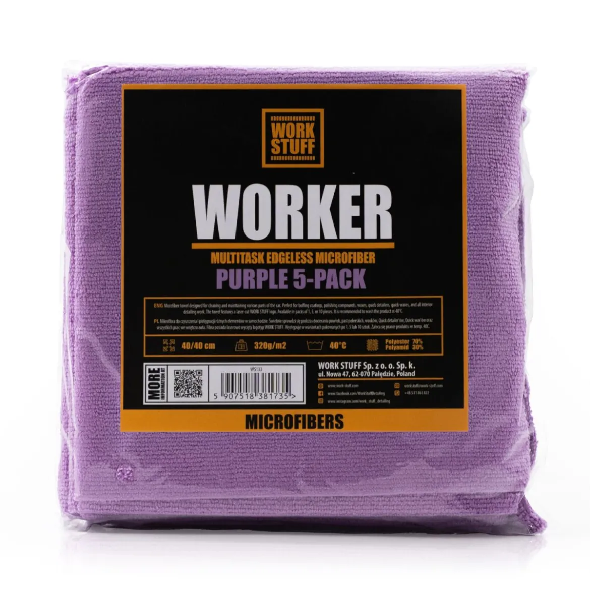 Work Stuff Worker 5xPack 320GSM 40x40 lila